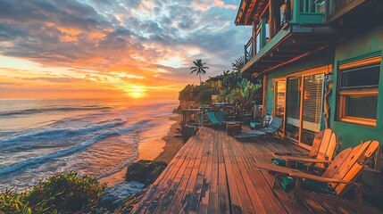 Coastal Sunset Deck Views