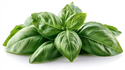 Fototapeta premium basil leaves isolated on white