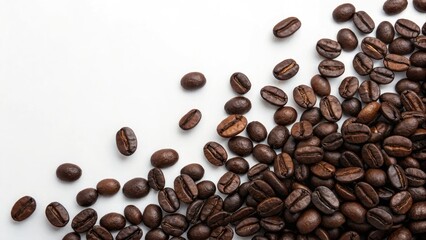 Obraz premium Dark Roasted Coffee Beans Background: Minimalist Coffee Photography, Espresso Beans Texture, Coffee Bean Image, Minimalist Coffee Photo
