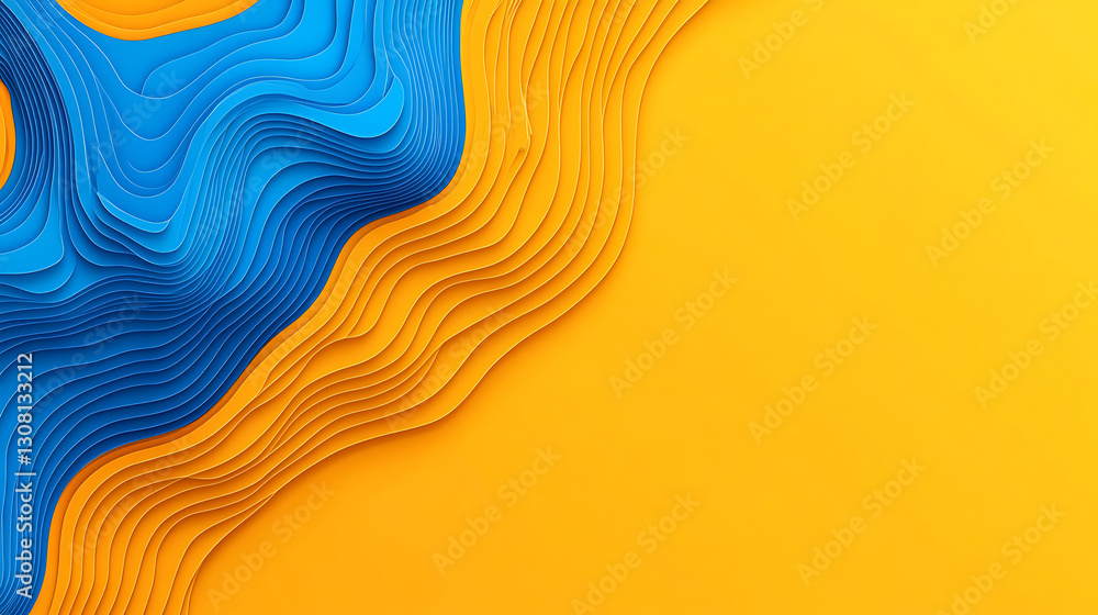 Poster creative paper art display studio abstract design colorful environment artistic perspective visual c