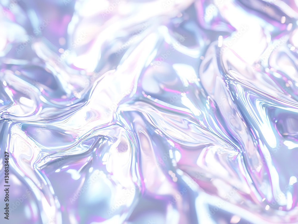 Poster captivating abstract liquid surface modern studio digital art bright color palette close-up view flu