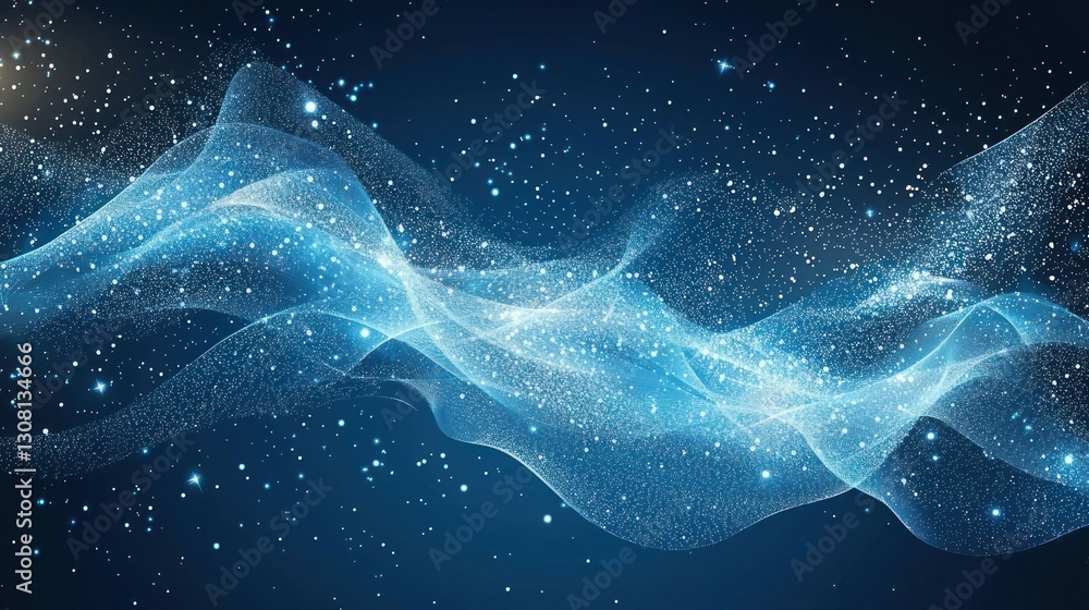 Aufkleber An abstract blue background vector with layered transparency effects and depth