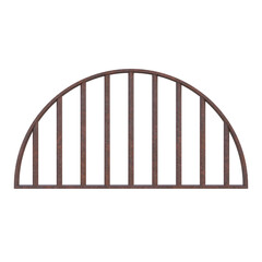 Rusty Sewer Grate, 3d illustration isolated on white background
