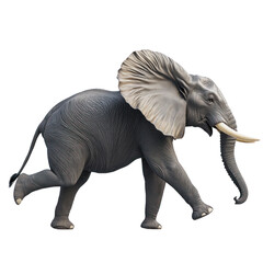 Obraz premium African Elephant isolated on white or transparent background 