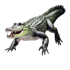 Fototapeta premium Alligator isolated on white or transparent background 