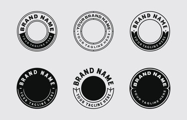 logo badge design template with the text editable for clothing, sport and apparel