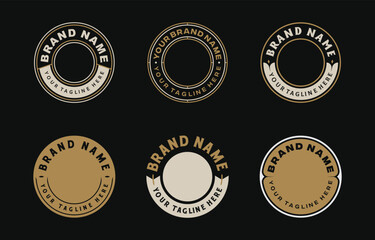 logo badge design template with the text editable for clothing, sport and apparel