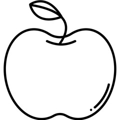 Tropical fruits icon black outline