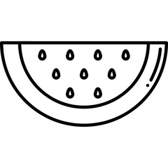 Tropical fruits icon black outline