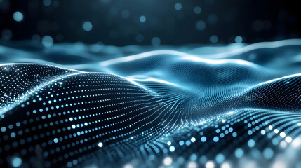 Futuristic holographic liquid metal background with shifting light reflections creating a digital dreamscape