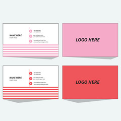 Modern Business Card. blue and white or black and white business card design .Flat design vector abstract creative and simple or unique business card design.