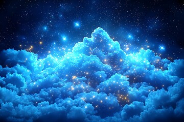 Fototapeta premium Glowing Night Cloudscape