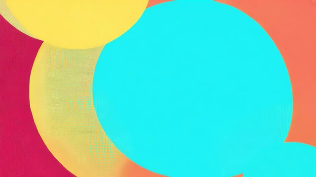 high quality AI animation risograph style featuring abstract motion designs vibrant color shapes seamless loop 2K HD 4K