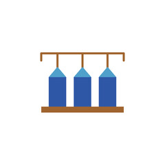 factory silos colored icon