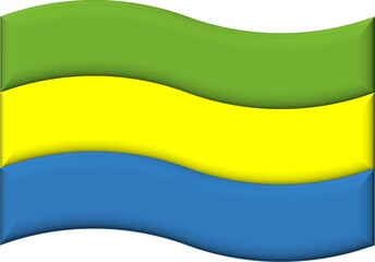 The Gabon flag has three horizontal colors, namely green, yellow, and blue. This flag design has been used since Gabon became independent on August 17, 1960