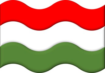 The Hungarian flag has three colors, namely red, white and green. This flag is known as the Tricolor