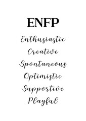 business word. Mbti, enfp