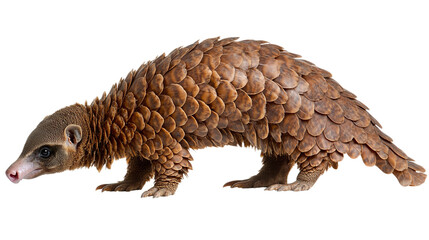 Pangolin png image with transparent background in high resolution for wildlife conservation and educational design projects.