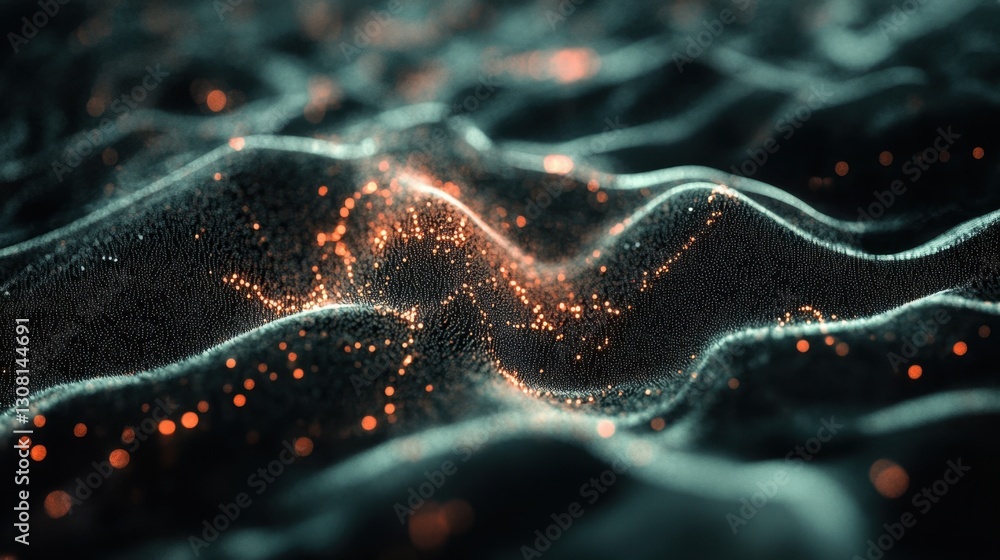 Poster neural web forming an ai-powered brain, tech-inspired, cyber glow effect, futuristic intelligence co