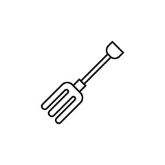 Hand Rake line icon
