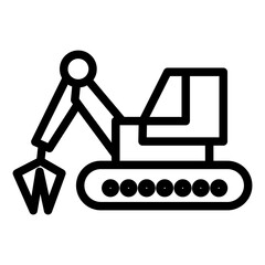 vector illustration of an excavator