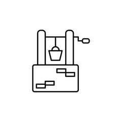 Fototapeta premium Water Well line icon