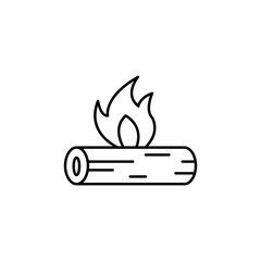 Campfire line icon
