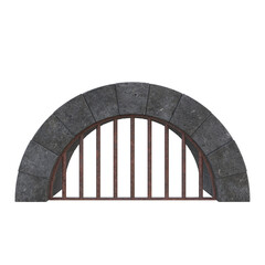 Rusty Sewer Grate, 3d illustration isolated on white background