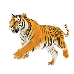 Obraz premium Tiger isolated on white or transparent background 