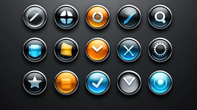 A lightweight icon set with no extra embellishments, focusing purely on functionality.