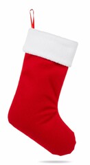 Christmas stocking isolated on white

