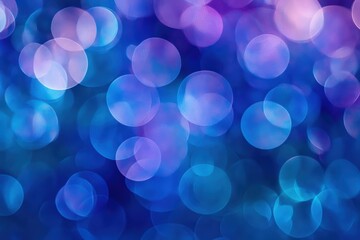 This vibrant abstract composition features soft blue and purple bokeh lights, evoking whimsy and tranquility. Perfect for artistic projects and backgrounds.