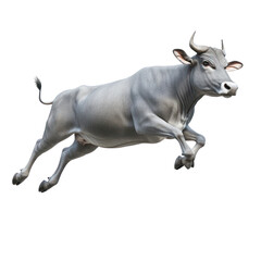 Zebu isolated on white or transparent background
