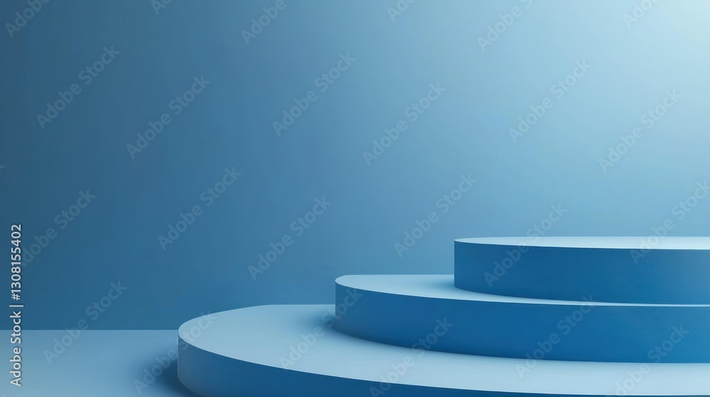 Poster a minimalist modern blue background with subtle gradients and clean lines.