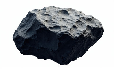 Fototapeta premium mineral stone recovered meteorite isolated on white background