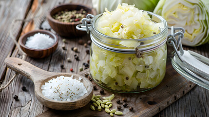 Homemade Sauerkraut Preparation: Traditional Fermentation Techniques Displayed