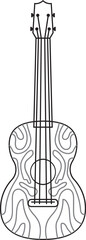 Simple Ukulele Doodle Design