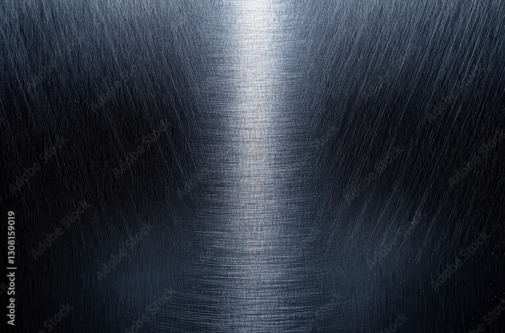 Poster high-resolution close-up of polished metallic surface with abstract brushed texture and reflective p