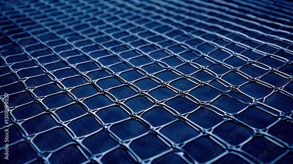 Poster A navy blue background with a digital grid pattern for a tech-oriented look
