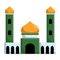 Mosque minaret icon logo element