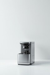 Sleek Modern Espresso Machine in Minimalist Setting A Stylish Kitchen Appliance for Coffee Lovers