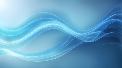 Obraz premium Abstract blue wavy with blurred light curved lines background