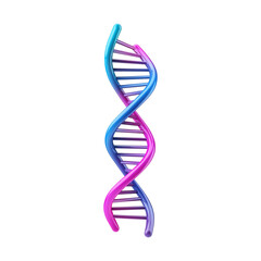 dna strand on white background