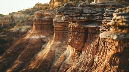 Close-up of intricate layered rock formations with subtle textures and earthy tones, showcasing natural geological patterns and detailed mantle structures. Earth science and geology concepts.