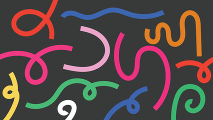 Fototapeta premium Illustration background line colorful retro unique design