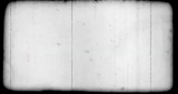 Old black & white Movie. Film look with border HD overlay. Real hard 8 mm film scratches - 4K/HD