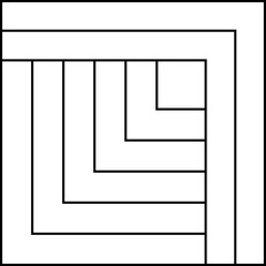 Rectangle Pattern Corner Element Set