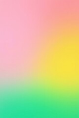 Obraz premium Pastel Rainbow Gradient Background A Smooth Transition of Pink, Yellow, and Green Hues