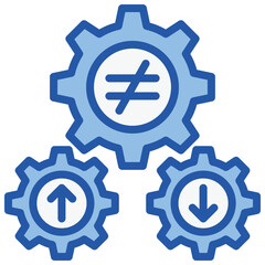 Disparity Blue White Icon