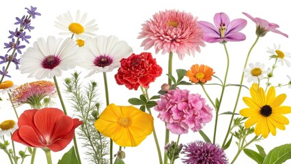 Vibrant Floral Fashion Photography: Colorful Garden Collage, Spring Summer Style, Blooming Flowers, Dress, Outfit